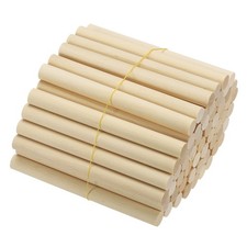 3/8 x 4 Inch Wooden Dowel Rod 60Pcs, Wood Dowels for Craft Natural Color