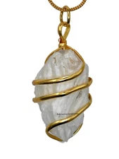 Scolecite Crystal Raw Pendant for Women, Dainty Minimalist for Men kids