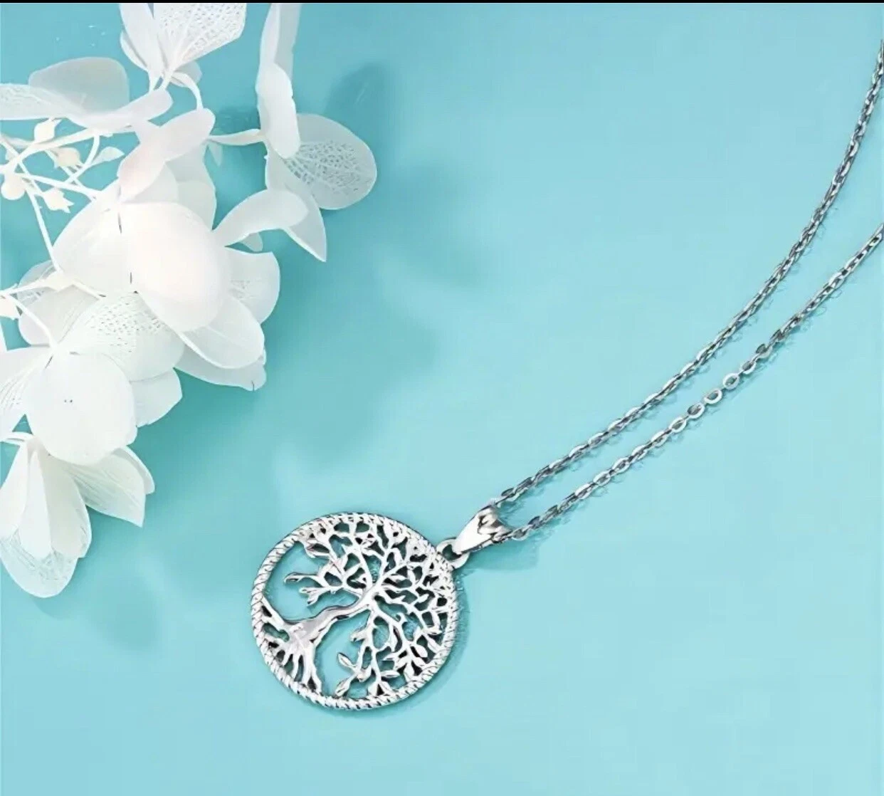 925 Sterling Silver Tree of Life Necklace Pendant image 4
