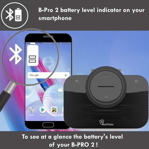 Haut-parleur de voiture Bluetooth mains libres B-PRO 2 avec commande audio et vocale Hi-Fi - Photo 7 sur 12