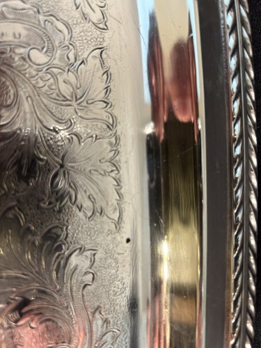 LANCASTER ROSE 4 PIECE SILVER TEA SET and TRAY Both Made By Poole - Picture 10 of 16