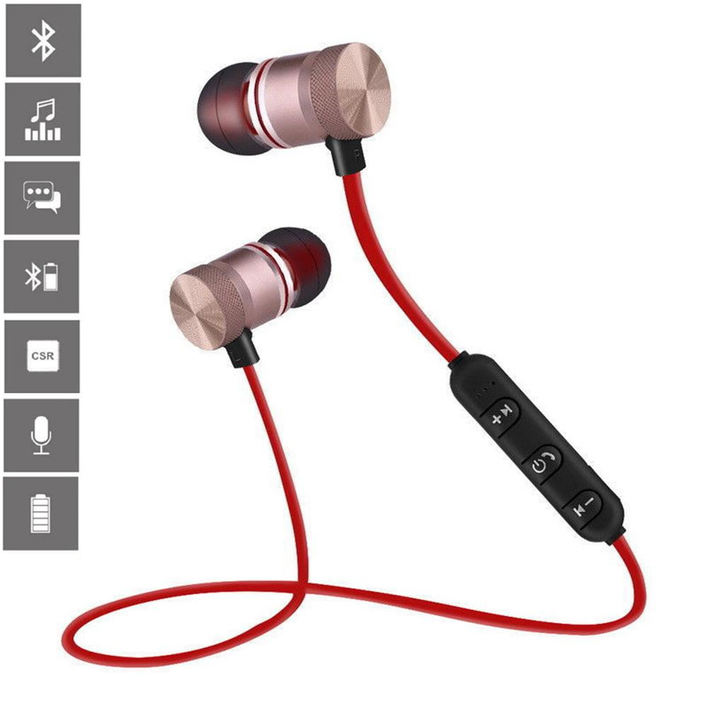 Беспроводные магнитные наушники-вкладыши Bluetooth 4.1 Со стереогарнитурой для наушников - Розовый