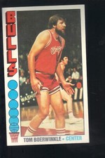 1976-77 TOPPS BASKETBALL JUMBO CARD TOM BOERWINKLE #85 EX-EX/MT BULLS