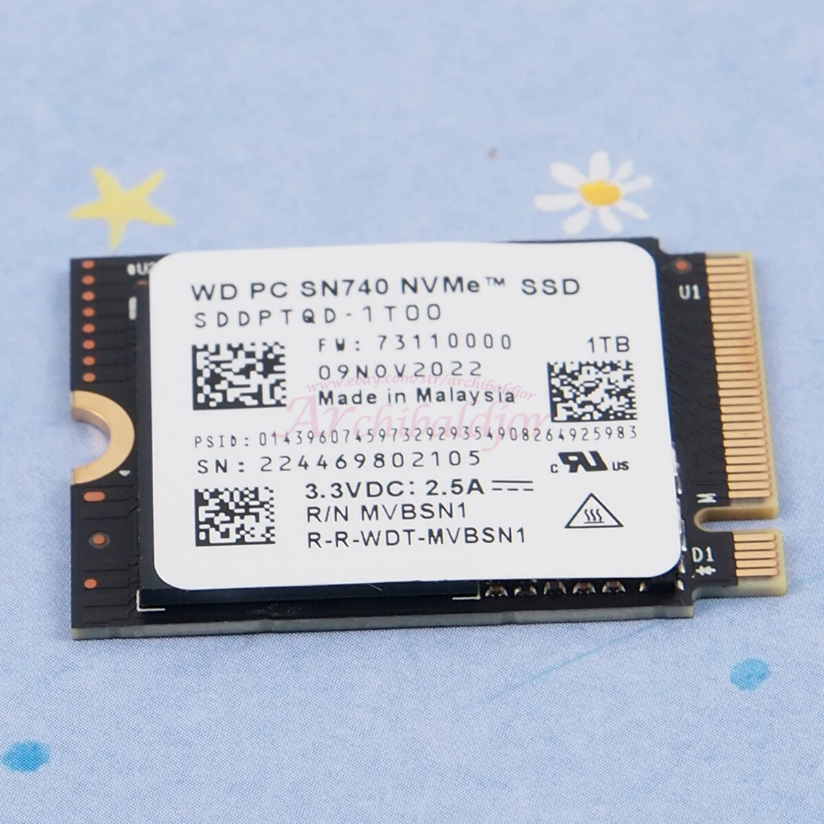 NEW 1TB WD SN740 M.2 2230 SSD NVMe PCIe For Microsoft Surface Pro 7 + Steam  Deck