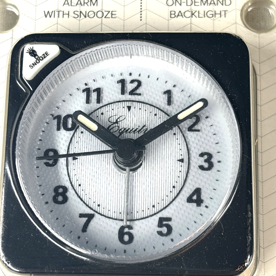 Equity Quartz Travel Alarm Clock New 2.5" x 2.5" - Image 4 of 4