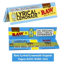 Raw New Wide King Size Rolling Papers  Lyrica Lemonade 1/PK Discounts! USA SHPD