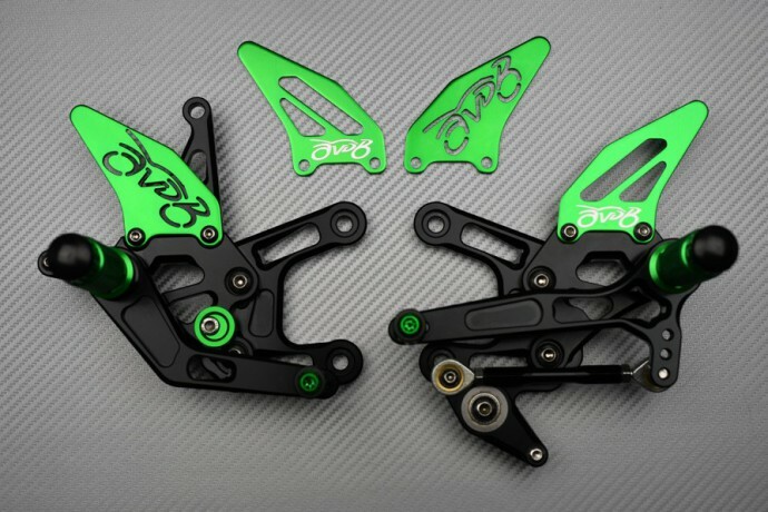 Commandes Reculées Vertes Ajustables pour Repose Pied de KTM DUKE 125