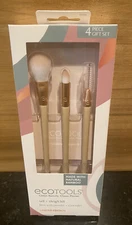 Ecotools Makeup Brushes 4 Piece Gift Set Natural Bamboo - Limited Edition - New