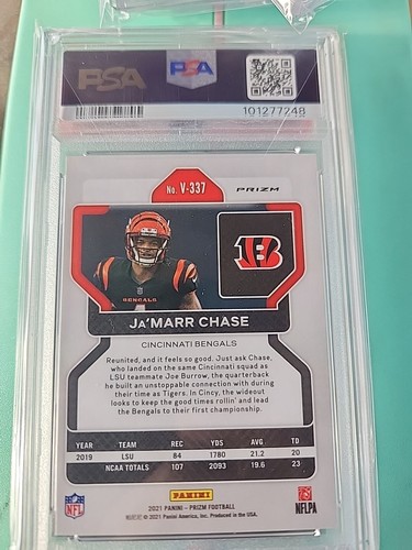 Panini Prizm 2021 - Rookie Variation Silver Prizm #V-337 Ja'Marr Chase (RC) - Imagen 2 de 2