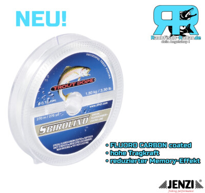 Angelschnur Sbirolino Schnur Fluo 270m Fluoro Carbon coated Forelle Barsch NEU