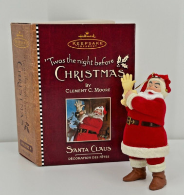 Hallmark Keepsake Ornament 'Twas The Night Before Christmas Santa Claus 2001