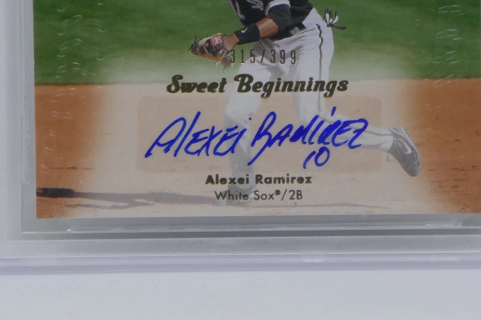 2008 Upper Deck Sweet Spot No102 Алексей Рамирес AU/399 дебютант Beckett 9,5 GEM - Изображение 3 из 4