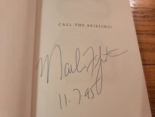 Marlin Fitzwater SIGNED Call the Briefing! 1995 First Edition Hardcover COA