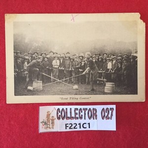 Boy Scout Postcard "Scout Tilting Contest" Official Boy Scout Post Card