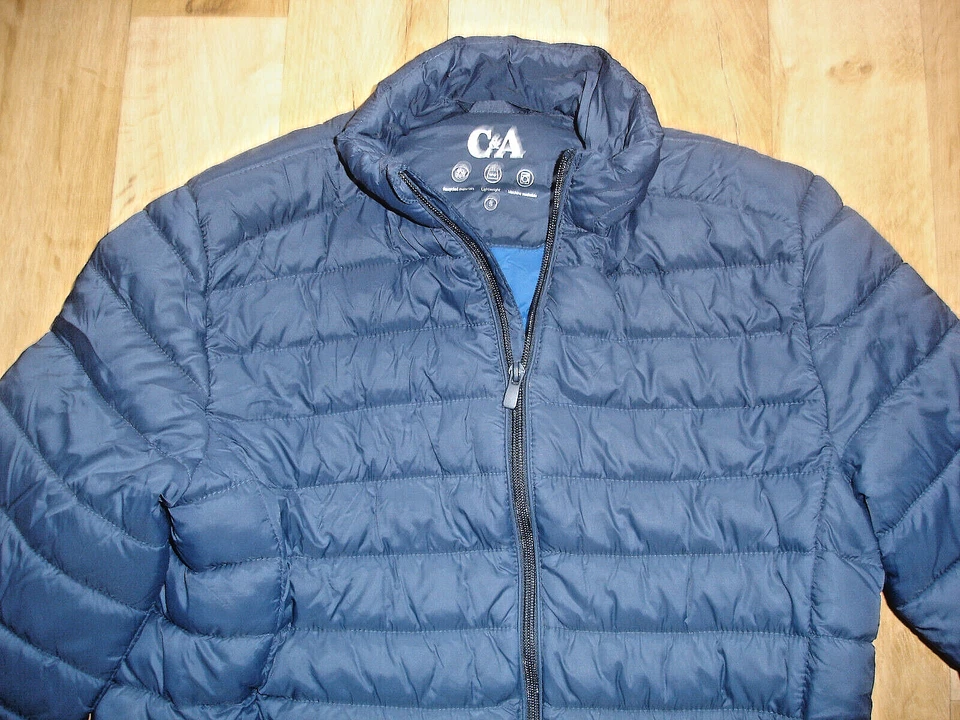 Orig. USA C+A Herren Winterjacke Daunen Steppjacke Blau NEU S UNI Daunenjacke - Bild 2 von 3