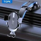TOPK Car Phone Holder Mount 2-IN-1 Handsfree Stand Phone Holder for Dashboard
