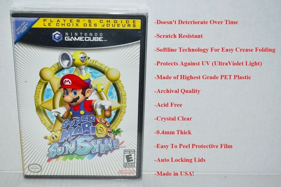 50 Clear Plastic Game Protectors Cases Sleeves Display Box For Nintendo GameCube - Image 2 of 4