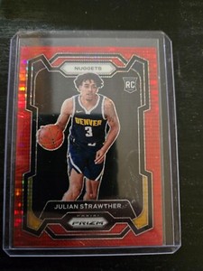 2023-24 Panini Prizm #133 Julian Strawther RC Red Pulsar Prizm  #D /299