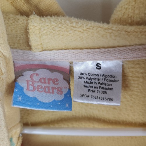 Care Bears Hoodie Youth Small Yellow Just Plain Grumpy Rainbow Kids Zip 2007 * - Picture 5 of 17