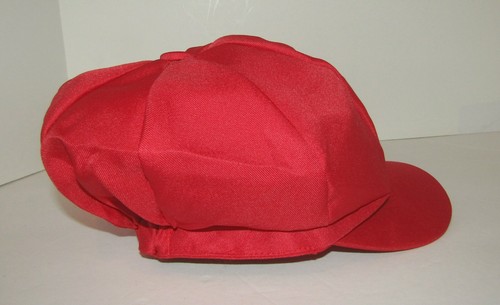 ADULT Red SUPER MARIO Embroidered Lined CAP HAT Costume Accessory Sun Visor NEW! - Picture 2 of 4
