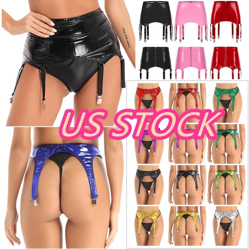Women High Waisted Suspender Garter Belt Back+Hook Garter 4/6 Suspenders - Picture 5 of 100