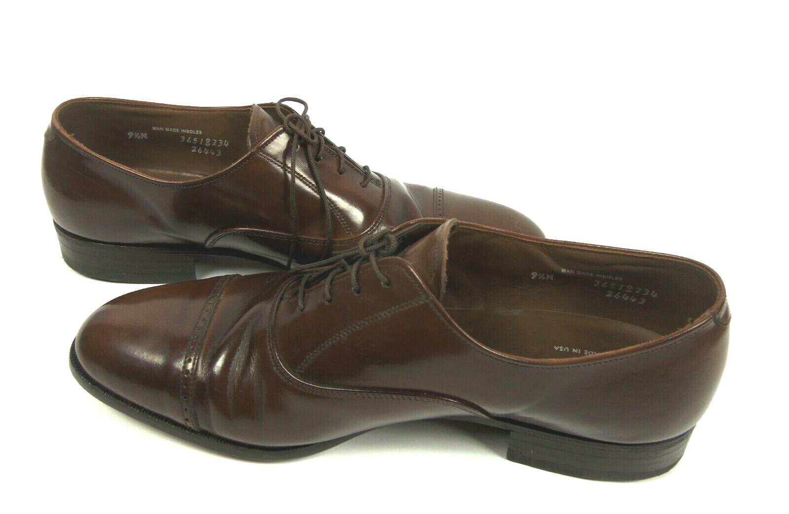 SAOLA Bostonian Classics scarpe eleganti Oxford in pelle marrone punta a cappuccio uomo 9 1 2 med