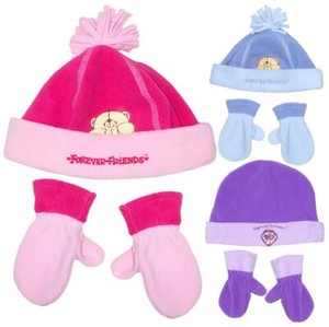 baby fleece hat and mittens