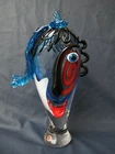 GLASS SCULPTURE MURANO FACE ART   ABSRACT 36  sm