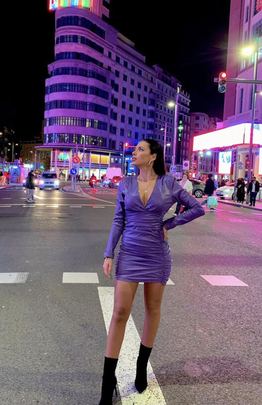 purple faux leather dress SALE!! ZARA NWT WOMAN global-style-Meadow