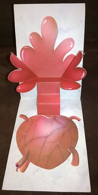 ''Mein Herz gehört dir'' Vintage klappbare 3D Grußkarte. Kostenloser UK-Versand
