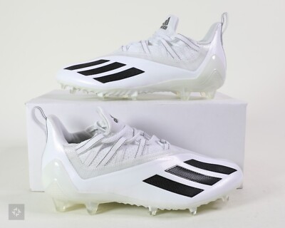 Adidas Adizero 21 White Black Athletic Football Cleats Size