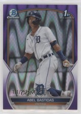 2023 Bowman Chrome Prospects Purple RayWave Refractor 121/250 Abel Bastidas 02u3