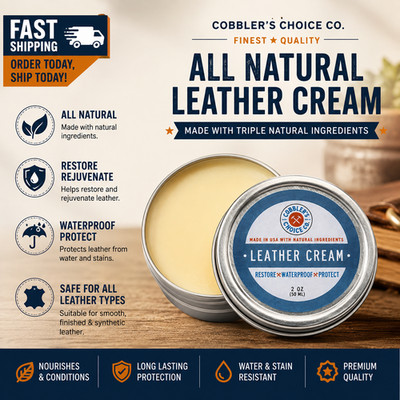 Cobbler's Choice Finest Quality All Natural Leather Cream Triple Natural Ingredi