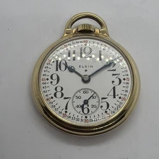 Elgin B.W.Raymond 16 Size 23 jewels Gold Filled Railroad Pocket Watch Runs Good
