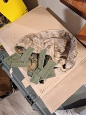 USMC Helmet Liner Reversable Woodland Desert MARPAT LWH Cover, Size: XL