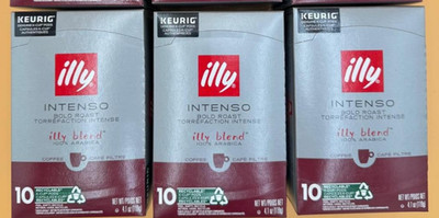 illy Coffee, Dark Roast, K-Cup for Keurig, 100% Arabica 30 Count (Pack of 3)