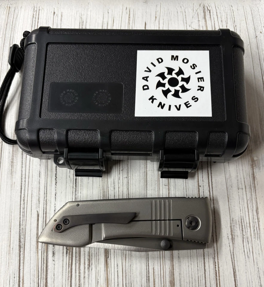 David Mosier Custom Knives NYS 2.0 OP Ti Scales  S35VN - Image 4 of 4