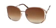 NEW SEAN JOHN SJLOS4000 SUNGLASSES WOMENS 61-16-140 BROWN 200 OVAL METAL &