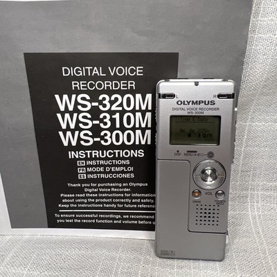 Olympus WS-300M Digital Voice Recorder Mp3 Player w/ USB Connector Manual Works!