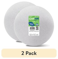 New 2 pack FloraCraft CraftF M Crafting Foam Ball 5.6 inch White