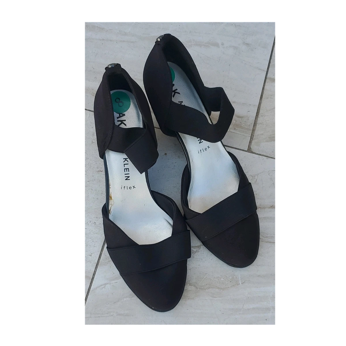 Anne Klein Everly Black Fabric Lugged Sole Loafers Women\'s Size 8.5M Anne Klein Women main image 3
