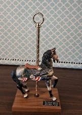 PJ's Carousel Dentzel Style Patriotic Eagle Horse Michelle Phelps Figurine VTG