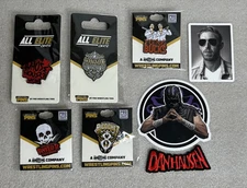AEW Crate Exclusive Pin Lot Swerve Strickland Young Bucks Edge Sticker Danhausen