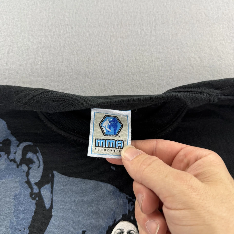 Camisa Chuck Liddell El Hombre de Hielo MMA Auténtica Para Hombres Mediana Negra UFC Camiseta Luchador Foto 3 de 4