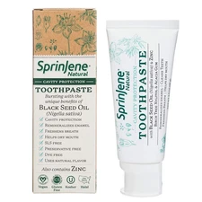 Vegan Toothpaste Pack of 2 with Black Seed Oil Zinc Fluoride Free 3.5 Oz