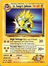 Lt. Surge's Jolteon 28/132 Rare Gym Challenge Pokemon Unlimited LP on eBay