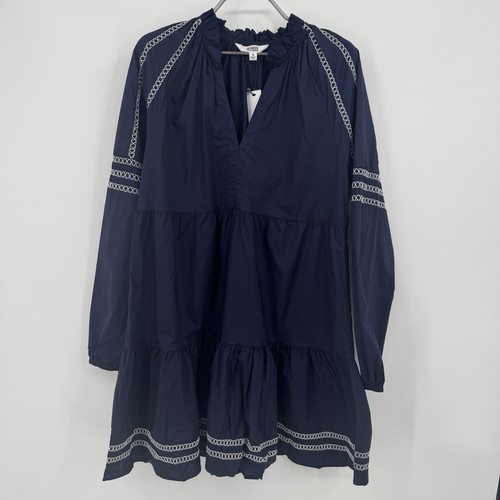 BB Dakota by Steve Madden Navy Blue Fun with Tiers Mini Dress size S NWT**