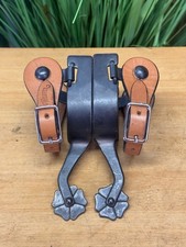 Cloverleaf Ladies Western Spurs w Weaver Leather Straps ~ CLEAN!!
