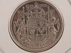 lot of 5 Canada half dollars, fifty cents, 1938, 1939, 1943, 1946, 1958