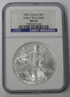 2007 MS-69 EARLY RELEASE SILVER EAGLE NGC GRADED BEAUTY, SEE PICTURES
